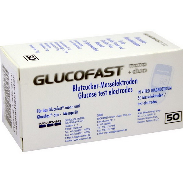 Глюко ново как выглядит Glucofast Glucose Messelektroden 50 ST - gerlek.de - Лекарства из Германии для В